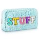 Travel Chenille Letters Plush Preppy Makeup Bag Small Shockproof With Zipper