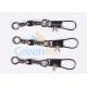 Coiled Lanyard Fishing Swivel Hook Nickle Plating Simple Snap Pin Combo