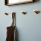 Natural walnut Wood Coat Hooks  (Pack of 4pcs) - Rustic Coat Rack Hat Hooks Robe Hook