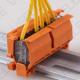 DIN35 Guide Rail Connector Carrier / Orange Strain Relief Plate Insulation flame