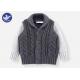 Shawl Collar Kids Sweater Coat Cable Knitting Thick Winter Boys Warm Jacket