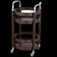 Titanium 2 Tier Wine Serving Cart Walnut Dining Room Serving Carts