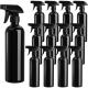 Plastic Spray Bottles Black For Cleaning Solutions 16 Oz (Pack Of 4), Heavy Duty Refillable Reusable Empty Spray