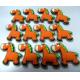 Cartoon Orange Donkey 3d Soft PVC Patches / Labels For Children Clothes Accessories
