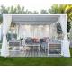 10x10 Metal Pergola Louvered Flip Pavilion With Retractable Roof
