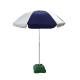 Outdoor Windproof Beach Umbrella Blue White With Rainbow Plastic Table