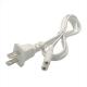XianDa US Standard 8-Figure Head Power Cords 1.2m White Two-Plug 8-Figure Head Power cable