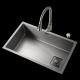 Wholesale Simple Design Custom Modern Rectangular Metal Brass Chrome Double Kitchen Sink For Home Use