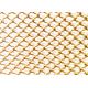 Flexible Home Decor Metal Coil Drapery 13ft Gold Mesh Curtain