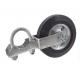 Black Metal Caster Tire Wheel for Universal Mount Gate in Fencing and Trellis Gates