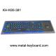 Rugged Backlit Metal Keyboard with Ergonomics Design Trackbal , USB interface
