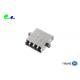 LC Quad Metal Fiber Optic Adapter With Flange 0.2dB Low Insertion Loss