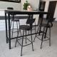 Black Wooden Home Bar Unit Corner Mini Bar Cabinet Liquor Bar Table