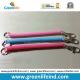 Solid Pink Blue Red Spiral Coil Key Holder W/Snap Clip