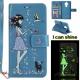 Huawei Mate 9 Luminous 3D Girl pattern leather Case with Cash Slots Stand Wristlet Strap