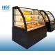 47in Modern Glass Curved Glass Refrigerated Bakery Display Case Sliding Door CE
