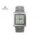 Trendy Elegant Square Wrist Watches Metal Strap Watches For Ladies Popular Design