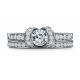 0.78ct Engagement Wedding Ring Set 14K White Solid Gold Round Cut 3MM