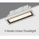 400lm Recessed 5 Heads Linear led down lights Floodlight 10.5W LED 135*42*58 mm