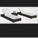 Resort hotel popular rattan wicker outdoor daybed plastic sunbed aluminum outdoor pool bed garden---6238