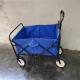 Metal Folding Beach Wagon Utility 600D Fabric Collapsible Wagon For Groceries