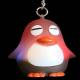 Customized design PVC material penguins shaped LED flashing keychains for