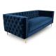 Luxury Fabric upholstery tufted metal base 3-seater sofa,living room sofa