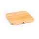 Bamboo Wooden QI Wireless Charger Shape / Logo Customized For Smart Phone