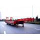 Low Bed Semi Trailer Truck 3 Axles 80 Tons 17m for Loading Construction Machine