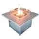 Outdoor 38 Inch Square Aluminum Natural gas Fire Pit Table 40000BTU