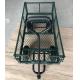 50L Utility Mesh Steel Garden Cart Folding Utility Wagon with Removable Sides and 4.10/3.50-4 inch Wheels