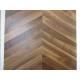 American walnut Chevron parquet engineered wood flooring; Chevron in American