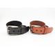 Fashional Real Leather Studded Belt , Brown / Orange Metal Studded Belt