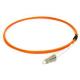 Duplex LC Mulitimode Fiber Optic Pigtail with Orange Aqua Cable , OFNP OFNR Jacket