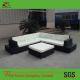 Colombia Resin Wicker Sectional Sofa Set White Cushion Modular Design WF-0805