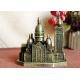 Bronze Plated Keepsake DIY Craft Gifts Russia Cathedral Of Christ Architecture Model