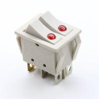 Double Pole Control 6 Pin Dpdt Rocker Switch , Mushroom Push Button Switch