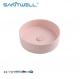 2023 China Factory Chaozhou Above Counter basin Pink Color Ceramic Basin Wall Mounted Sink