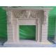 home decoration white marble fireplace carving