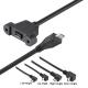 CUSTOM 0.3M 1M 90 Degree Up Down Left Right Angle Screw Micro Panel Mount USB Extension Cable