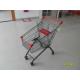 Transparent Powder Coating  80L Grocery Shopping Trolley With Anti UV Plastic Parts