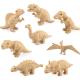 Educational Plastic Cretaceous 8 PCS Mini Golden Dinosaur Action Set Encourages Imaginative Play