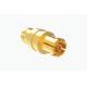 Optimal Signal Reliability Brass SSMP Female to Female Gold Plated Straight RF Connector Adapter