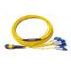 Optic fiber fan-out Patch Leads elite loss SM 12 Fiber 40G MTP/MPO-LC Harnesses Cable