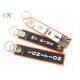 Double Side Design Custom Embroidered Key Tags With Machine Woven Own Name Logo