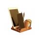 Morden Design Bamboo Display Unit Cell Phone Charging Stand For Office