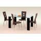 2016 hot sell contemporary glass dining table and chairs xydt-019