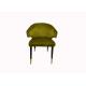 Backrest Wrought Iron Upholstered Dining Chairs