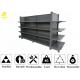 Double Side Supermarket Steel Racks With Columns , Back Panel , Top Spacer