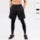 Double Layer Quick Dry Mens Activewear Bottoms With Inside Breathable Tights